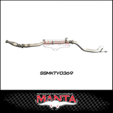 MANTA 4" STAINLESS STEEL TURBO BACK EXHAUST SYSTEM (DPF DELETE) FITS TOYOTA LANDCRUISER VDJ76R 4.5L V8 2016-2025 - NO CAT/PIPE ONLY (SSMKTY0370)