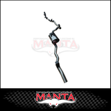 MANTA 3" TURBO BACK EXHAUST SYSTEM (DPF DELETE) FITS TOYOTA LANDCRUISER GDJ79R 2.8L 4CYL 10/2023-ON - CAT/PIPE ONLY (MKTY0402)