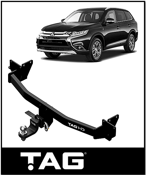 TAG HEAVY DUTY TOWBAR & WIRING KIT (2000KG) FITS MITSUBISHI OUTLANDER ZJ ZK ZL 10/2012-8/2021 (T7C761-K201)
