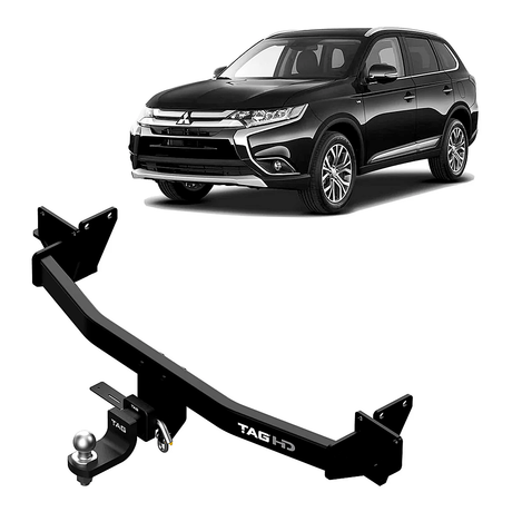 TAG HEAVY DUTY TOWBAR & WIRING KIT (2000KG) FITS MITSUBISHI OUTLANDER ZJ ZK ZL 10/2012-8/2021 (T7C761-K201)