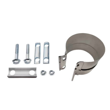 2" 51MM STAINLESS STEEL LAP BAND STYLE CLAMP (FLEX TO TUBE)