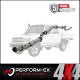 PERFORM-EX 4" STAINLESS STEEL TURBO BACK EXHAUST SYSTEM FITS TOYOTA LANDCRUISER VDJ79R 4.5L V8 2016-2025