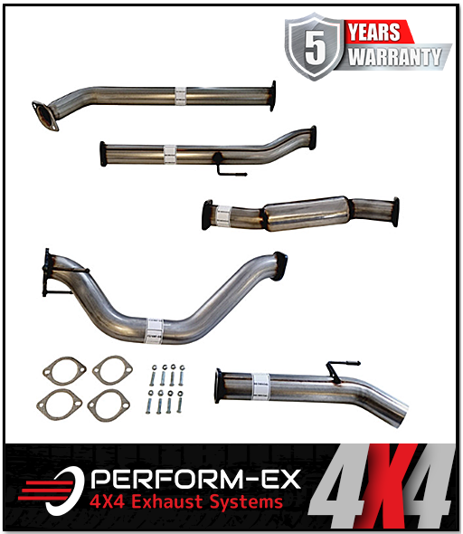 PERFORM-EX 3" STAINLESS STEEL DPF BACK EXHAUST SYSTEM FITS TOYOTA HILUX GUN126R 2.8L 4CYL 2015-ON - HOTDOG