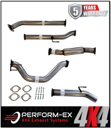 PERFORM-EX 3" STAINLESS STEEL DPF BACK EXHAUST SYSTEM FITS TOYOTA HILUX GUN126R 2.8L 4CYL 2015-ON - HOTDOG
