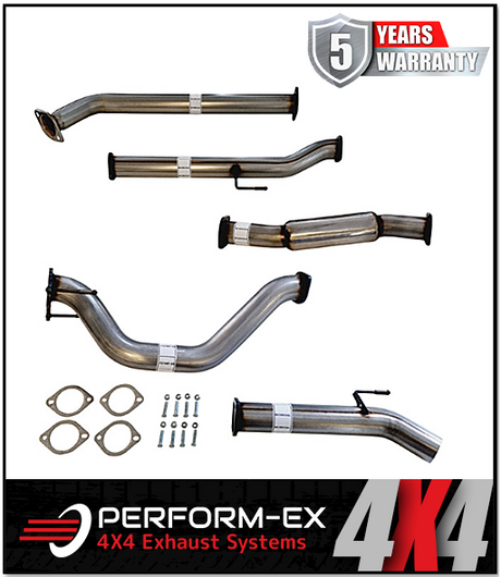 PERFORM-EX 3" STAINLESS STEEL DPF BACK EXHAUST SYSTEM FITS TOYOTA HILUX GUN126R 2.8L 4CYL 2015-ON - HOTDOG