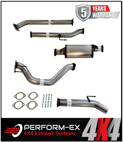 PERFORM-EX 3" STAINLESS STEEL DPF BACK EXHAUST SYSTEM FITS TOYOTA HILUX GUN126R 2.8L 4CYL 2015-ON - HOTDOG