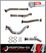 PERFORM-EX 3" STAINLESS STEEL DPF BACK EXHAUST SYSTEM FITS TOYOTA HILUX GUN126R 2.8L 4CYL 2015-ON - HOTDOG