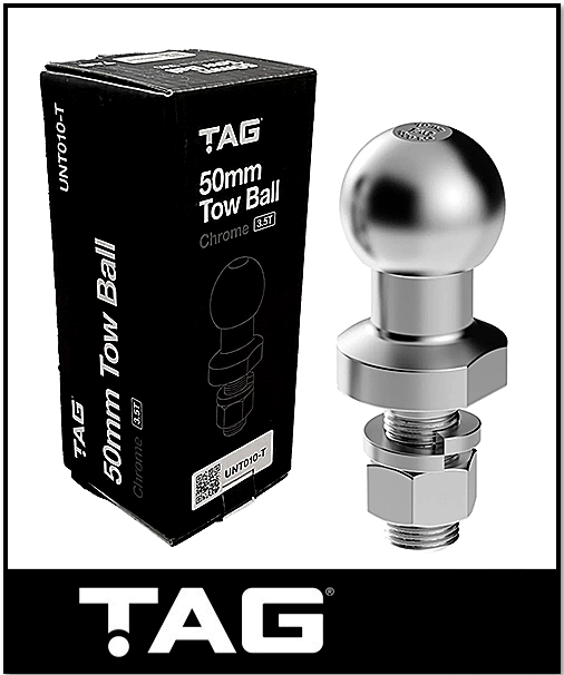 TAG CHROME TOW BALL - 50MM 3.5 TONNE (UNT010)
