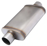 PERFORM-EX 9" X 4" OVAL 14" LONG 2" C/C 409 SS MEGA FLOW UNIVERSAL MUFFLER (X526-409)