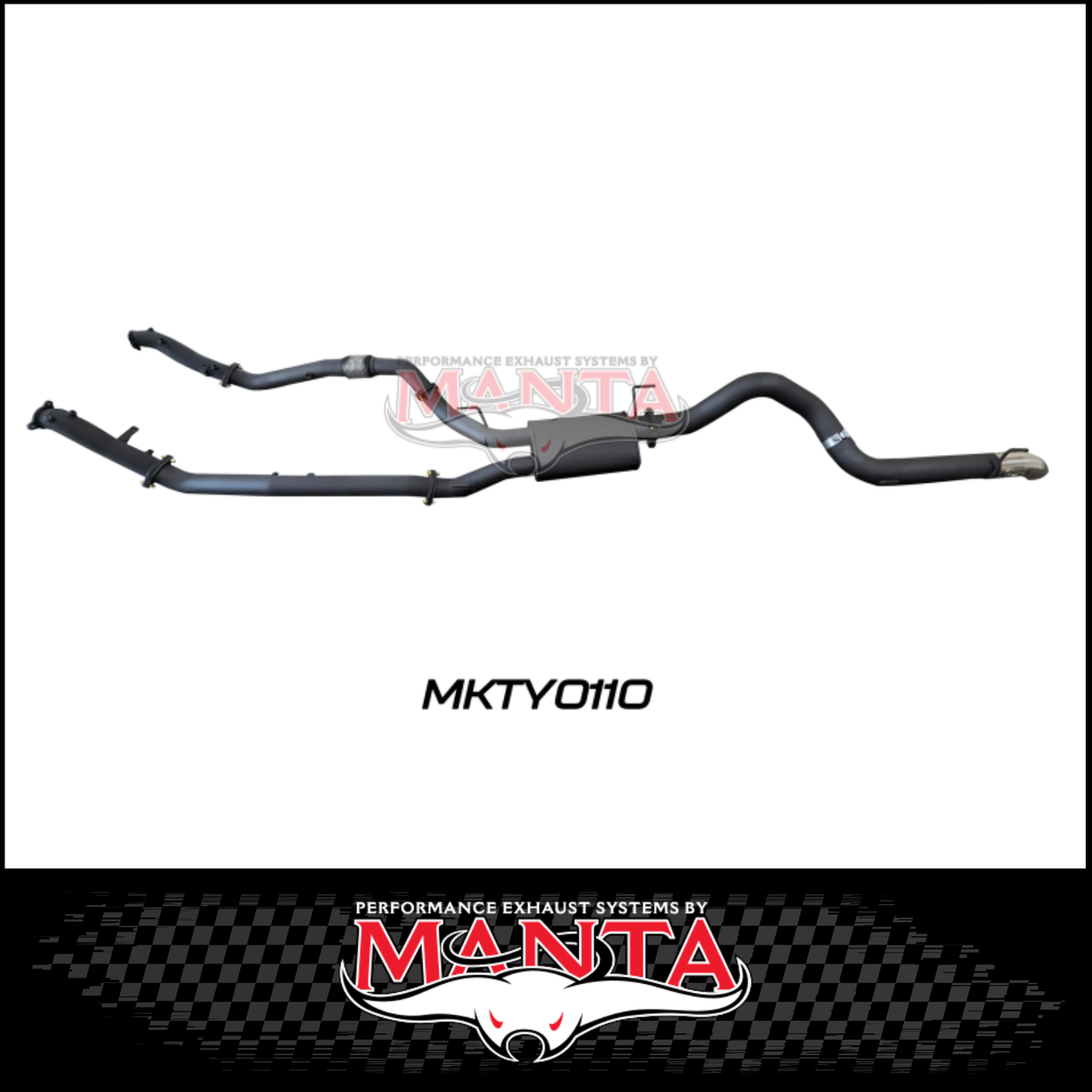 MANTA 3" TWIN INTO SINGLE 4" TURBO BACK EXHAUST SYSTEM FITS TOYOTA LANDCRUISER VDJ200R 4.5L V8 2015-2021