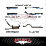 MANTA 3" TWIN INTO SINGLE 4" TURBO BACK EXHAUST SYSTEM FITS TOYOTA LANDCRUISER VDJ200R 4.5L V8 2015-2021