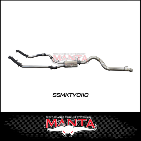 MANTA 3" TWIN INTO SINGLE 4" TURBO BACK EXHAUST SYSTEM FITS TOYOTA LANDCRUISER VDJ200R 4.5L V8 2015-2021