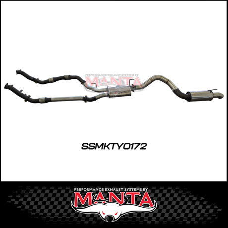 MANTA 3" TWIN INTO SINGLE 4" TURBO BACK EXHAUST SYSTEM FITS TOYOTA LANDCRUISER VDJ200R 4.5L V8 2015-2021