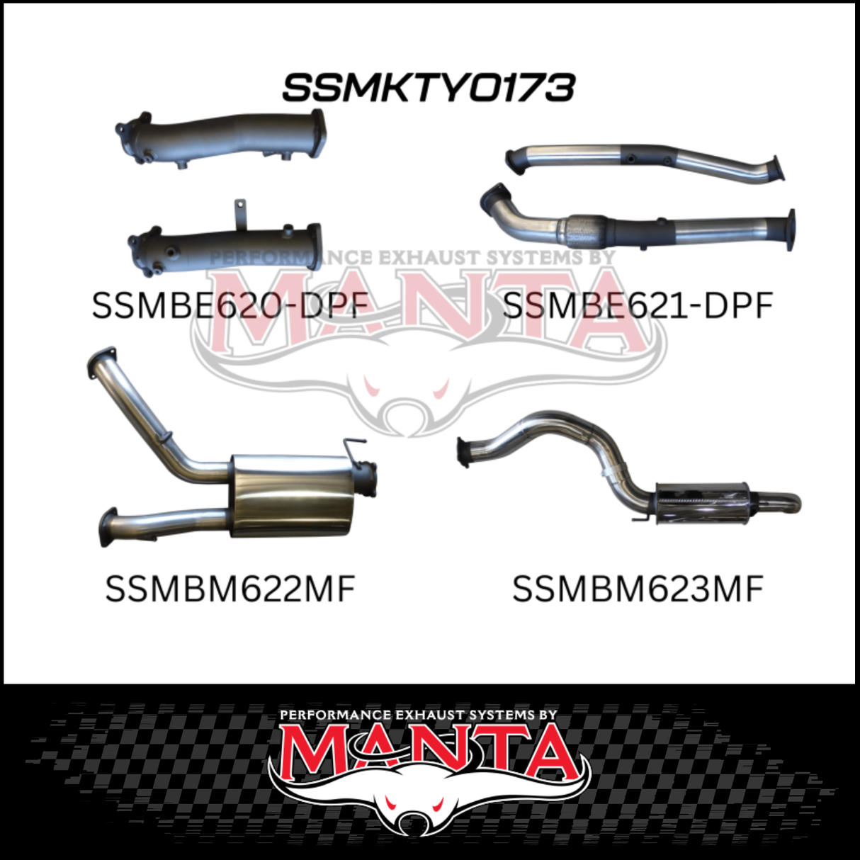 MANTA 3" TWIN INTO SINGLE 4" TURBO BACK EXHAUST SYSTEM FITS TOYOTA LANDCRUISER VDJ200R 4.5L V8 2015-2021