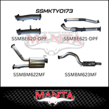 MANTA 3" TWIN INTO SINGLE 4" TURBO BACK EXHAUST SYSTEM FITS TOYOTA LANDCRUISER VDJ200R 4.5L V8 2015-2021