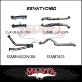 MANTA 3" TWIN INTO SINGLE 4" TURBO BACK EXHAUST SYSTEM FITS TOYOTA LANDCRUISER VDJ200R 4.5L V8 2015-2021