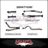 MANTA 3" TWIN INTO SINGLE 4" TURBO BACK EXHAUST SYSTEM FITS TOYOTA LANDCRUISER VDJ200R 4.5L V8 2015-2021